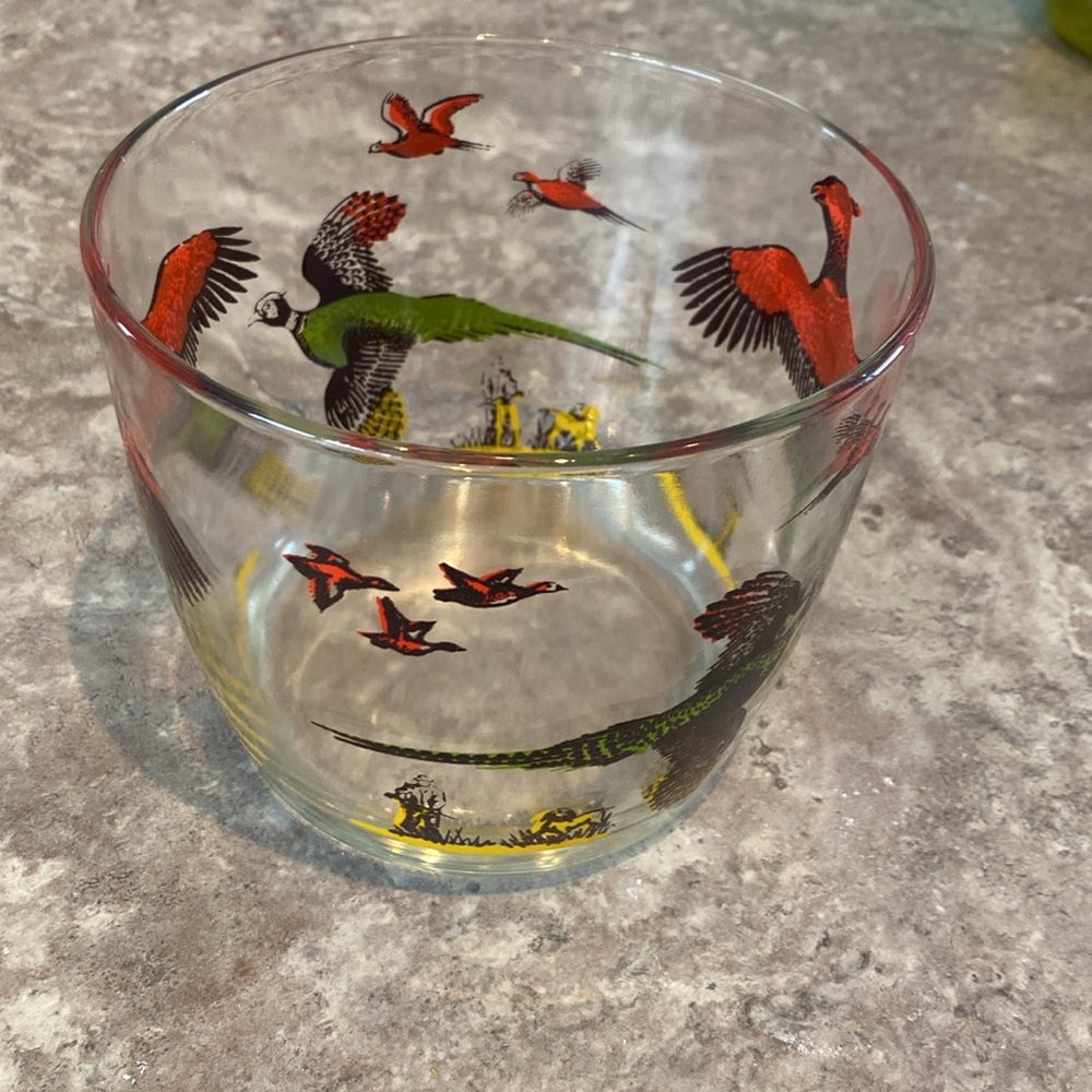 Vintage Hazel Atlas Pheasant Ice bowl - Picture 4 of 6